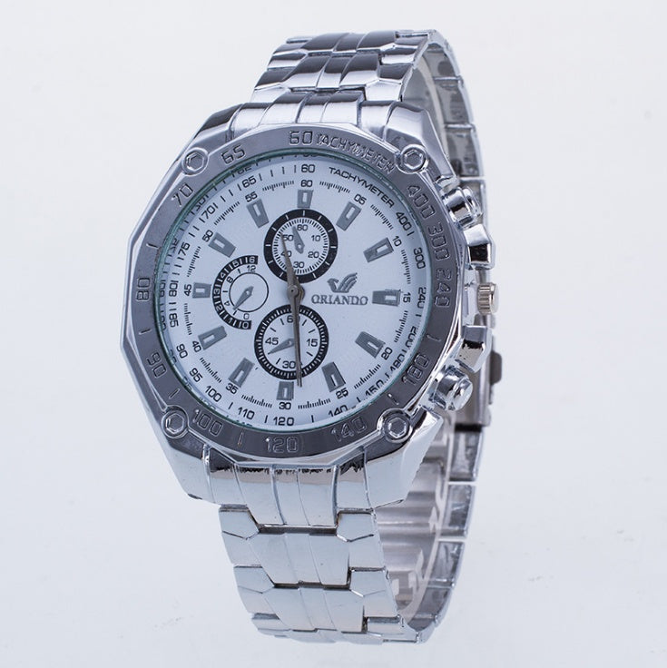 Mode Silber Edelstahl Herrenuhren Top Marke Luxusuhr Männer Sportuhr Herren Casual Armbanduhr Relogio Masculino
