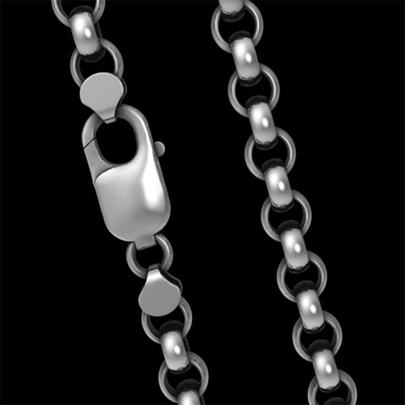 Schmuck Silber Vintage Silber Totenkopf-Anhänger Halskette