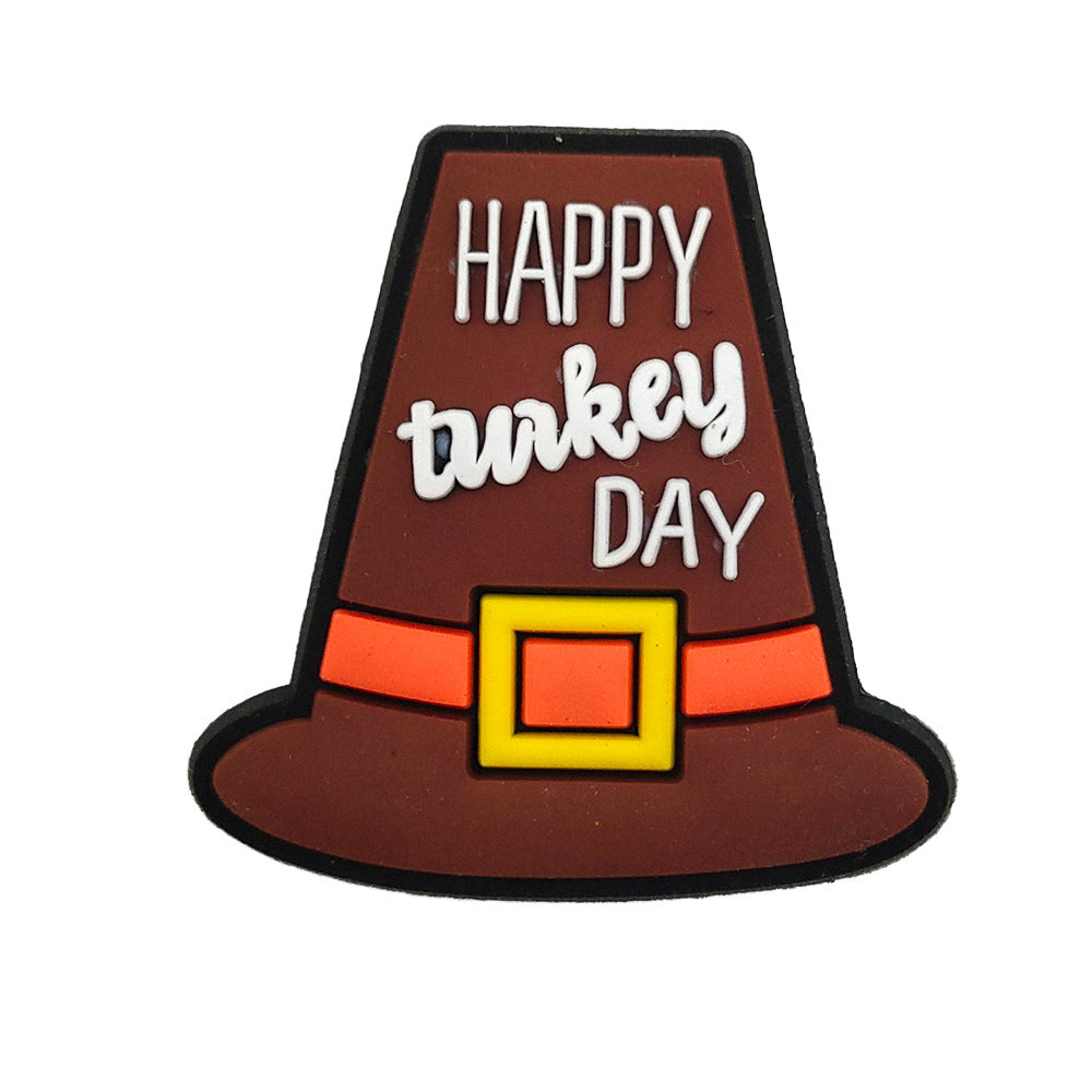 Thanksgiving-Serie Cartoon-Lochschuhe-Schnalle