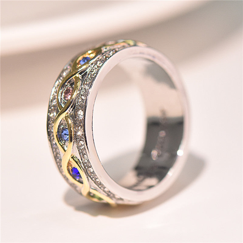 Vollbrillanter zweifarbiger Ring