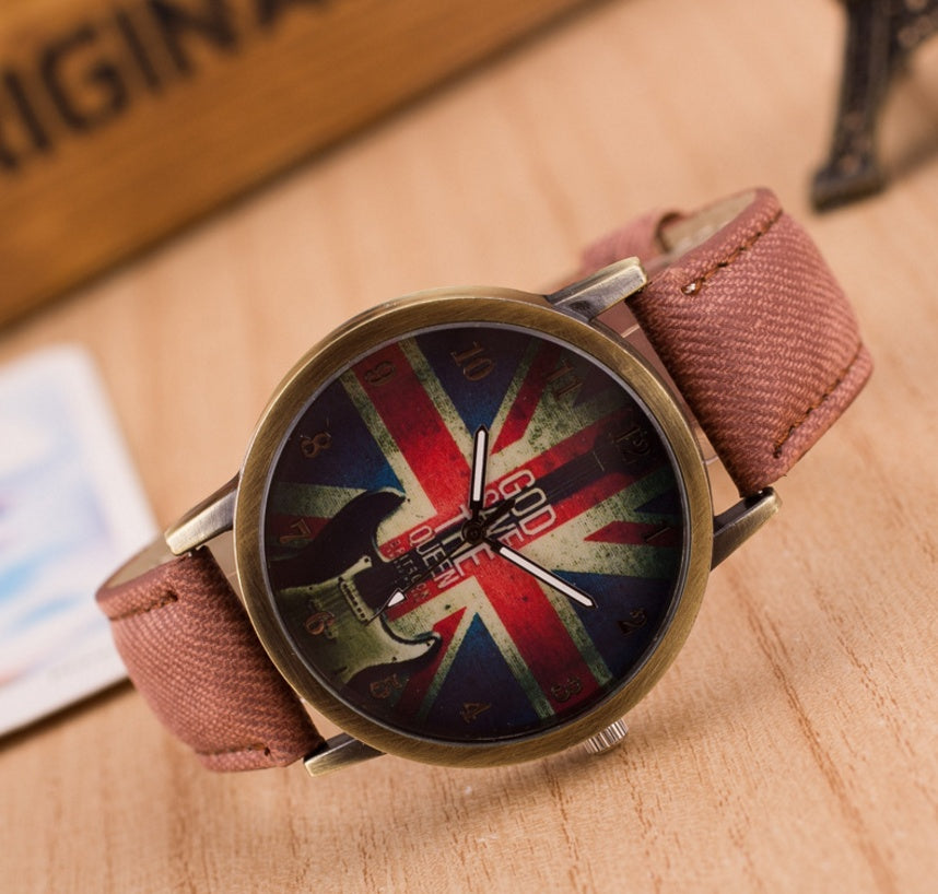 Reloj de pulsera con bandera del Reino Unido