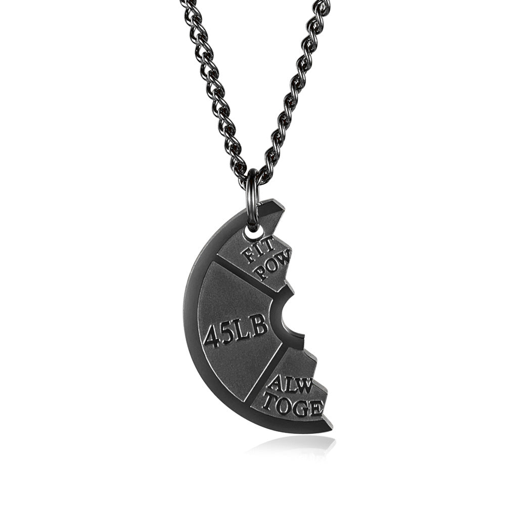 Dumbbell piece couple pendant