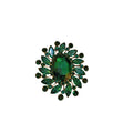Broche delicada francesa de esmeraldas y diamantes