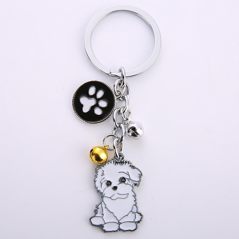 Llavero colgante creativo de metal para perro
