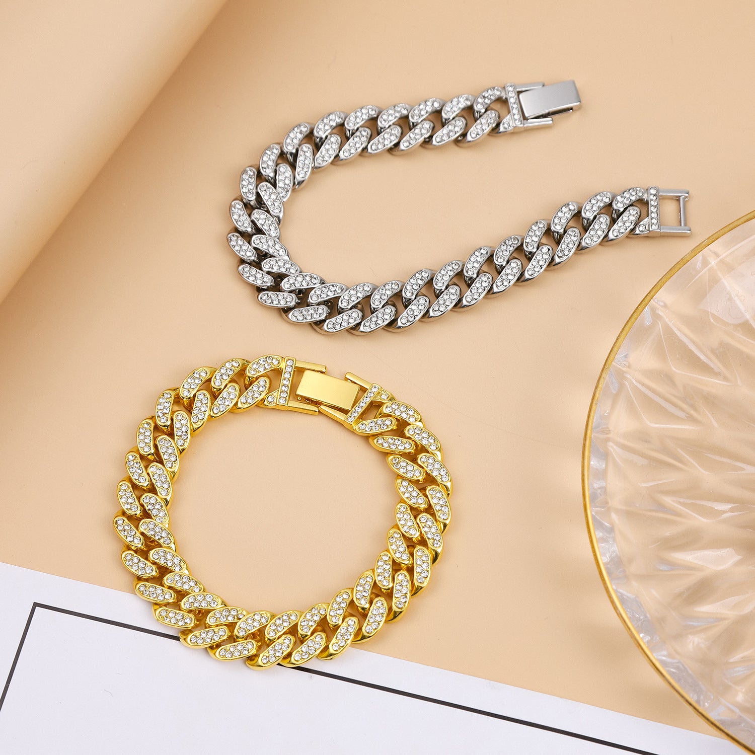 European Hip Hop Men's Full Diamond Bracelet