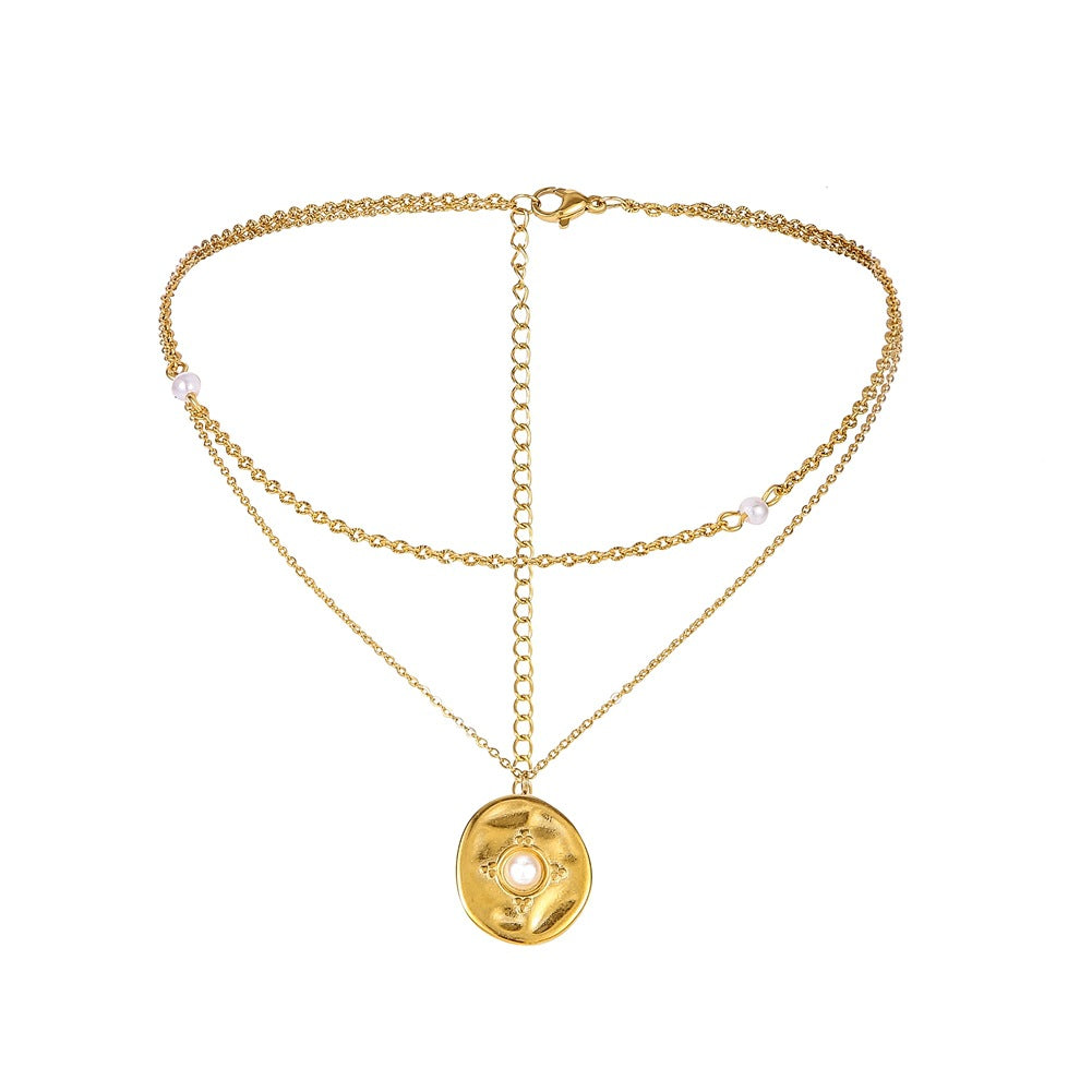 Vintage Coin Pearl Pendant Item