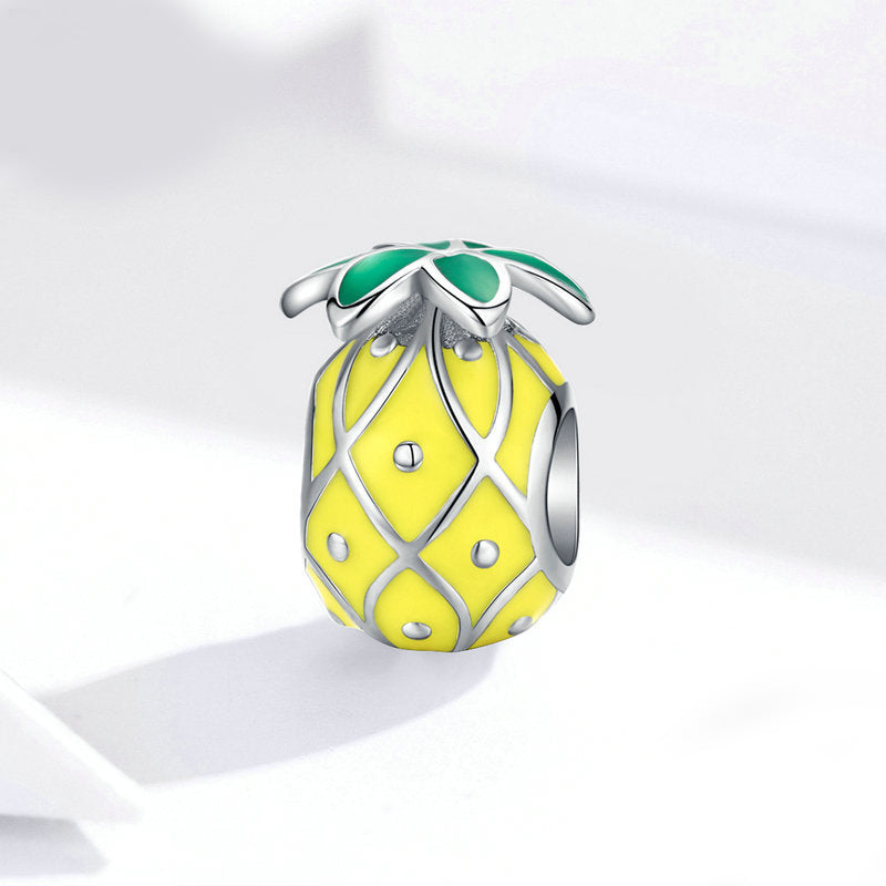 Mode Schlicht S925 Silber Ananas Armband Perlen