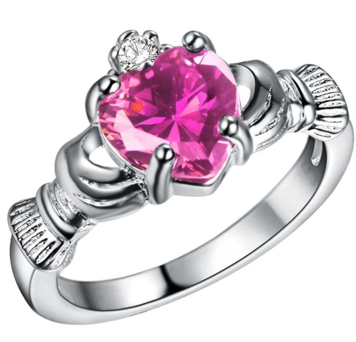 Platin 925 Sterling Silber Schmuck Neuer Schmuck Ring Wunsch Best Buy Europa und Amerika Herzform Schmuck
