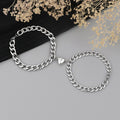 Magnetisches Edelstahl Herz Charm Paar Armband
