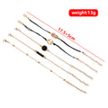 Drip Oil Rechteckiger Diamant-Set-Kartenarmreif Fünfteiliges Set