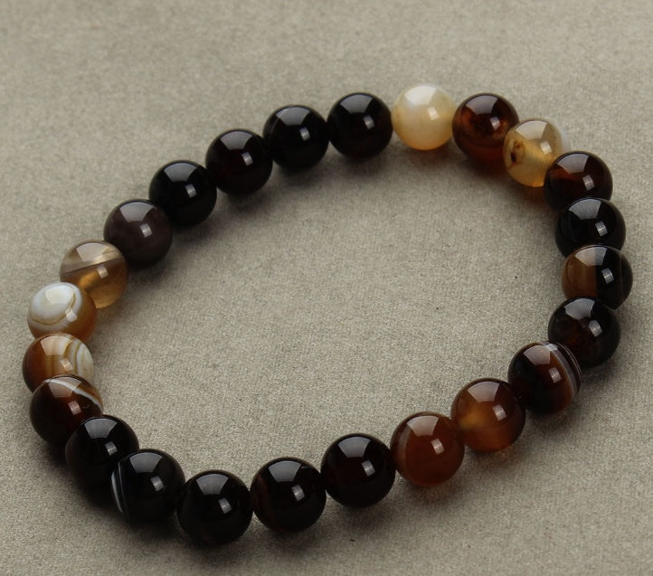 Pulsera de cuentas redondas de piedra arenisca azul aventurina