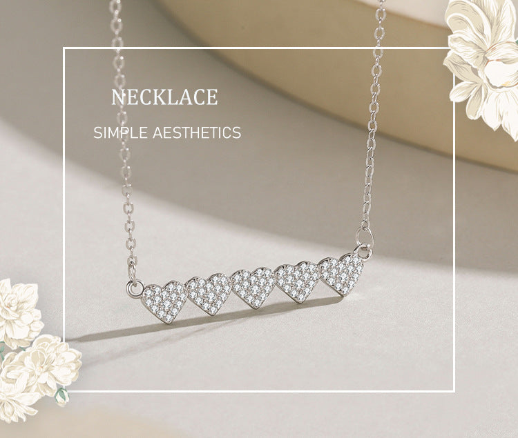 925 Sterling Silver Heart Pendant Necklace