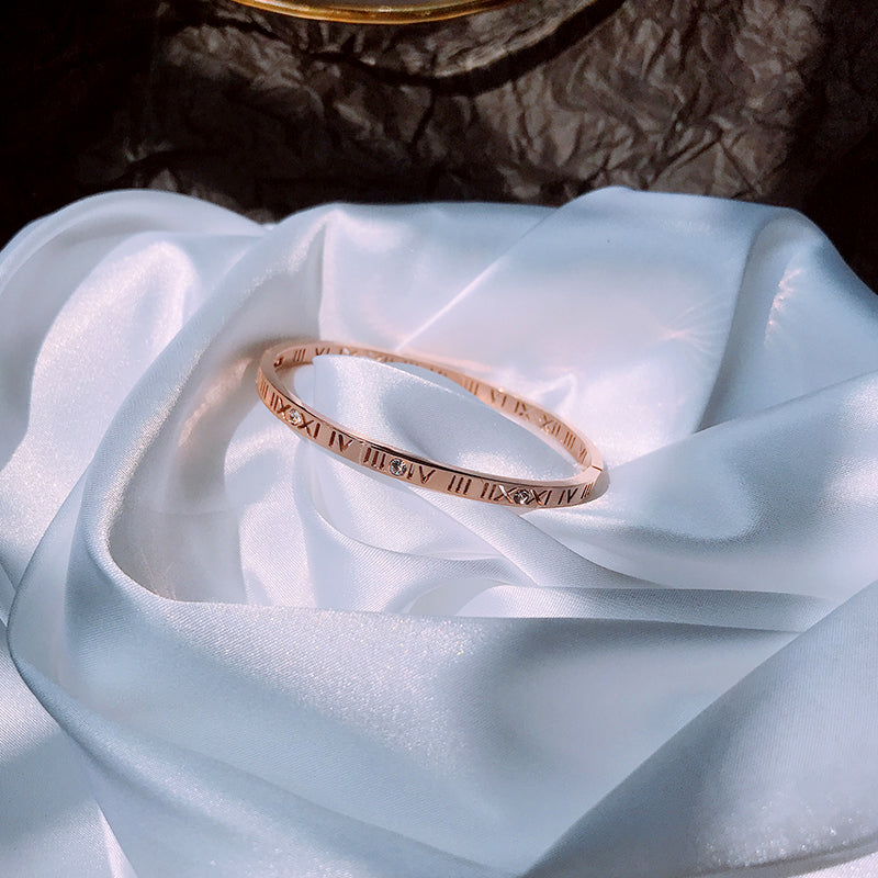 Roségold Titan Stahl Armband Damen Hand Schmuck Net Red