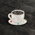 Kreative Brosche Kaffeetasse