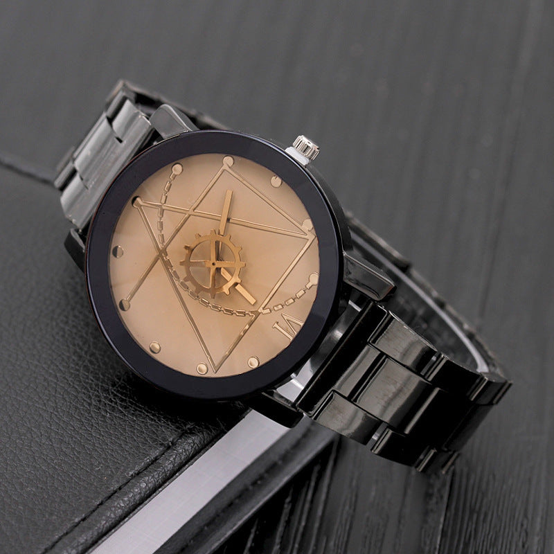 Fashion Gear Kompass Plattenspieler Stahl Uhr Herren Und Damen Paar Uhren