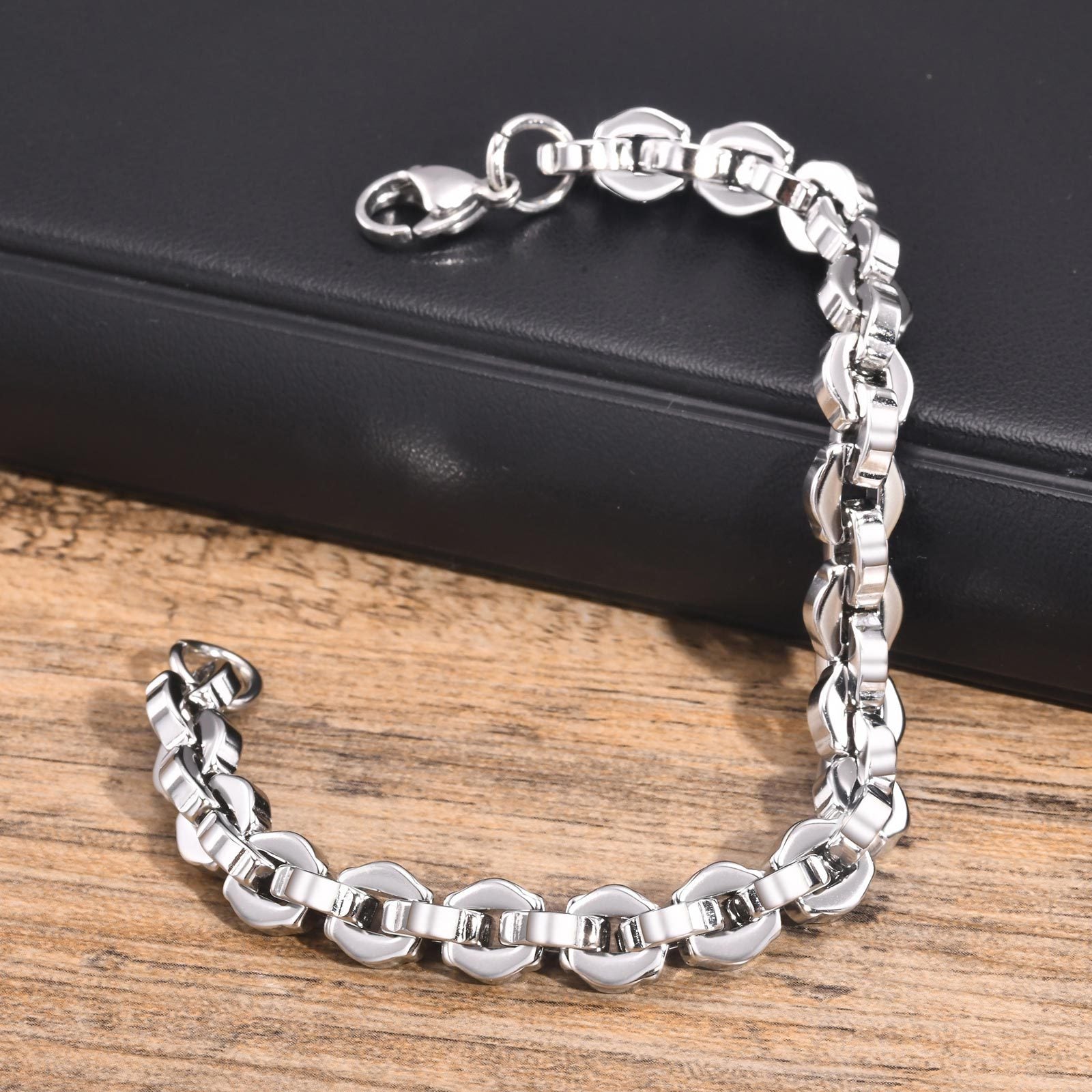Pulsera Sencilla Casual de Acero para Hombre