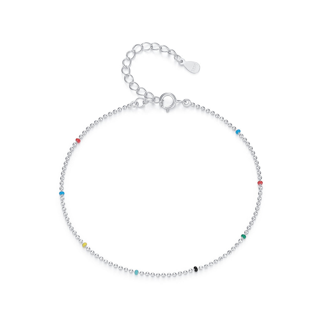 S925 Sterling Silver Japanese And Korean Ins Style Colorful Beads