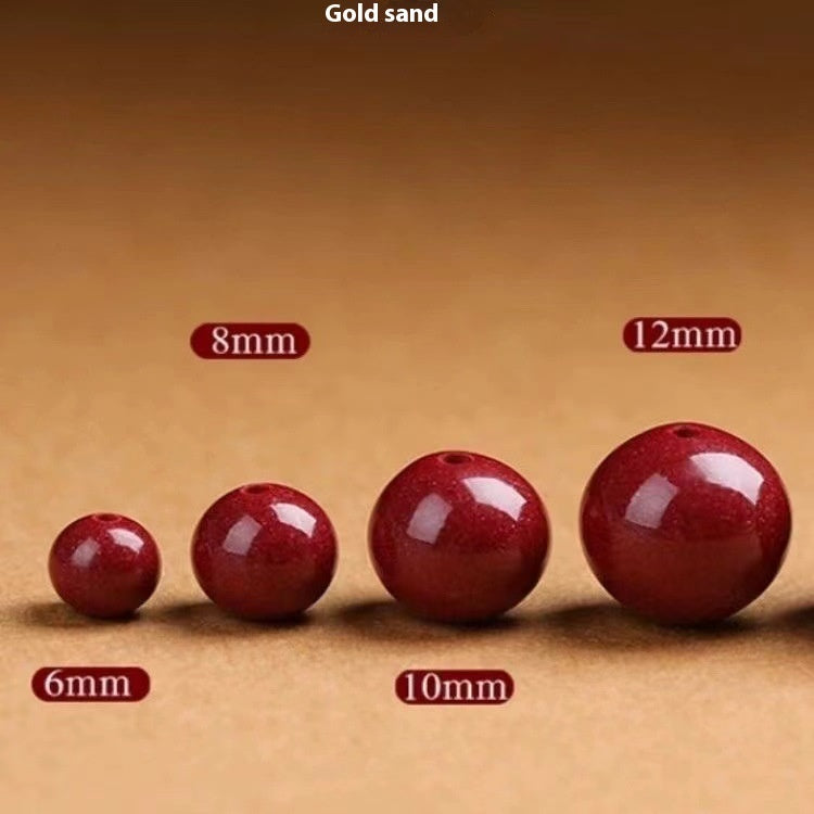 Raw Ore Cinnabar Loose Beads Diy Handmade Bracelet String Beads
