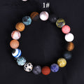 Sonnensystem Acht Steinplaneten Armband Planeten Naturstein Mala Perlen Armband Für Männer Frauen Handgemachtes Universum Solar Chakra Armband Schmuck