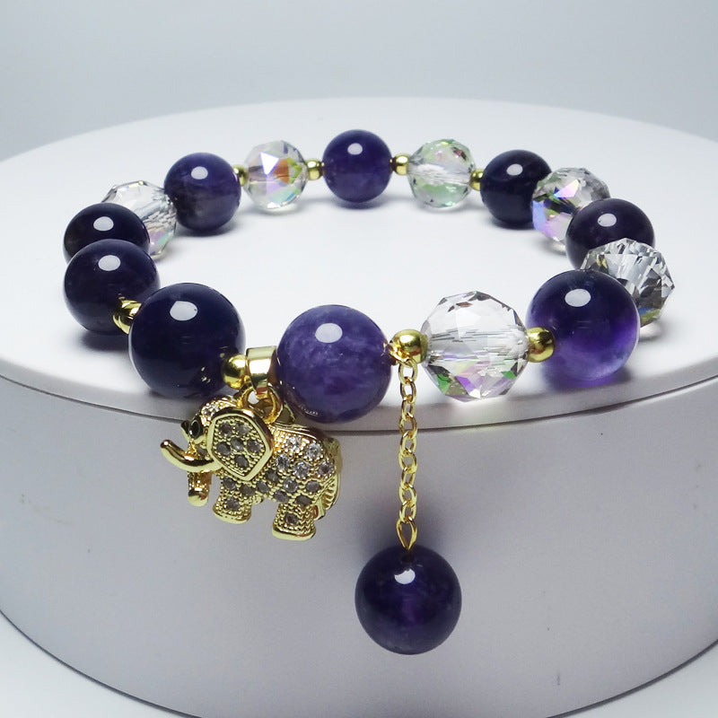 Damenmode personalisiertes Armband aus natürlichem Amethyst