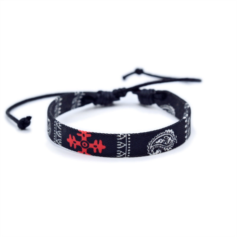 Pulsera tejida estilo pañuelo árabe