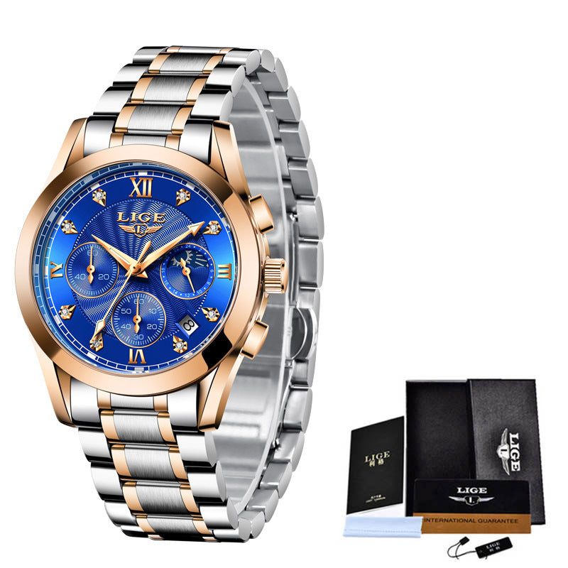 Reloj impermeable de acero inoxidable