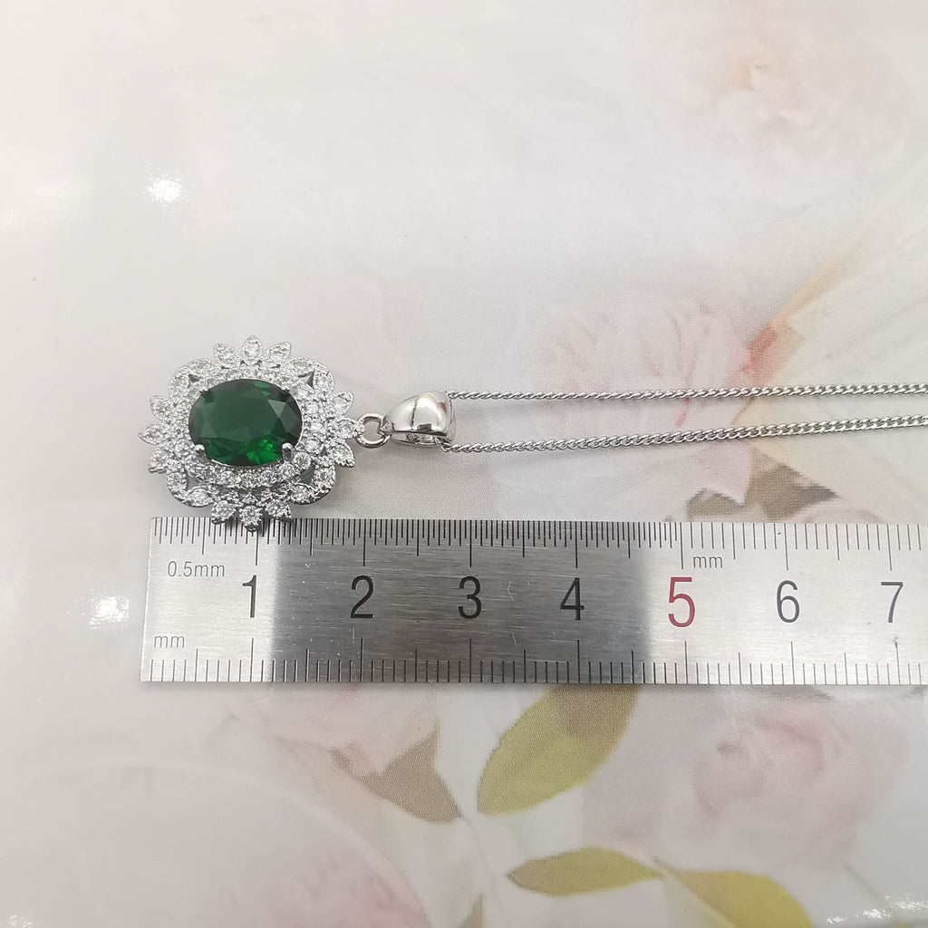 Vierteiliges Schmuckset Luxuriöses Temperament Granatrot