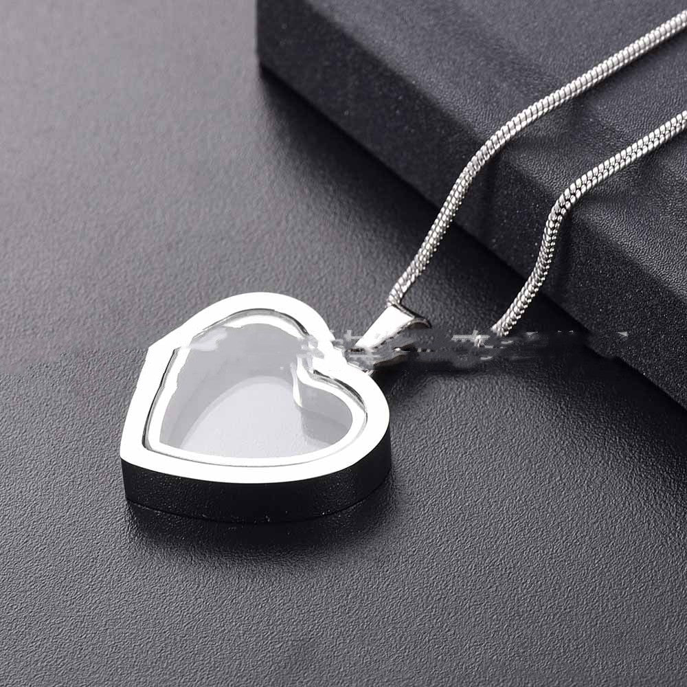 Stainless Steel Ornament Heart-shaped Cinerary Casket Pendant
