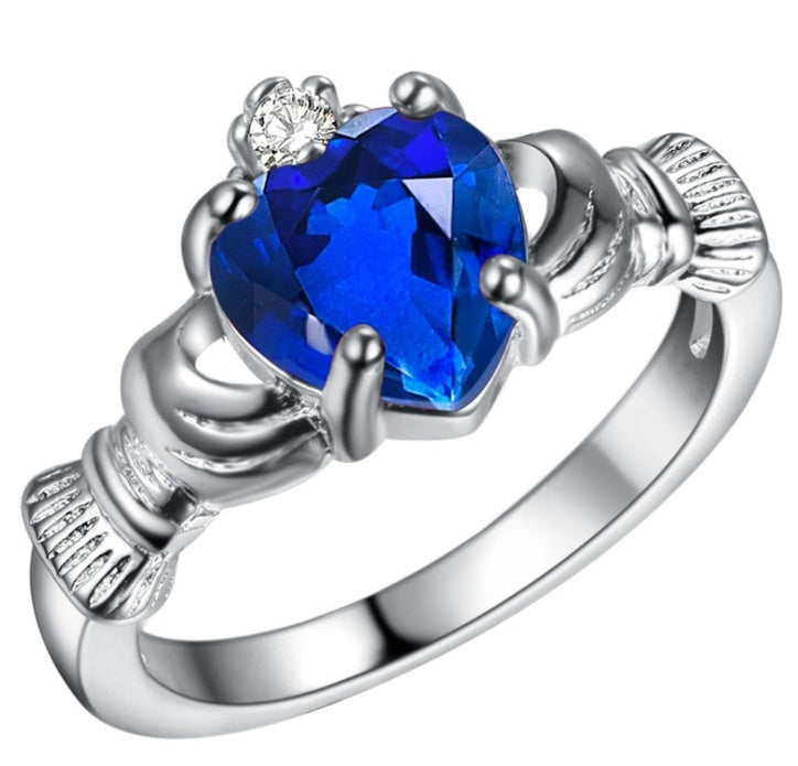 Platin 925 Sterling Silber Schmuck Neuer Schmuck Ring Wunsch Best Buy Europa und Amerika Herzform Schmuck