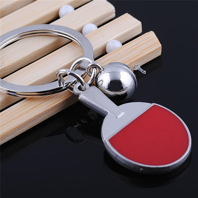 Llavero con forma de raqueta de tenis de mesa