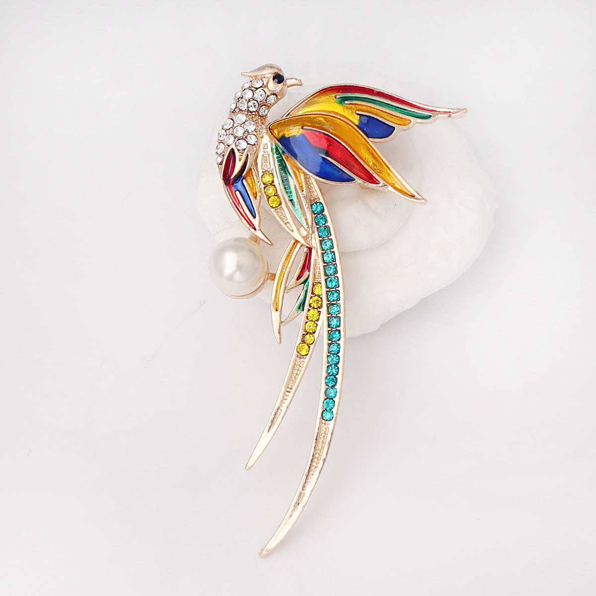 Kolibri Phönix Pfau Öltropfen Brosche Anstecknadel Kleidung Accessoires