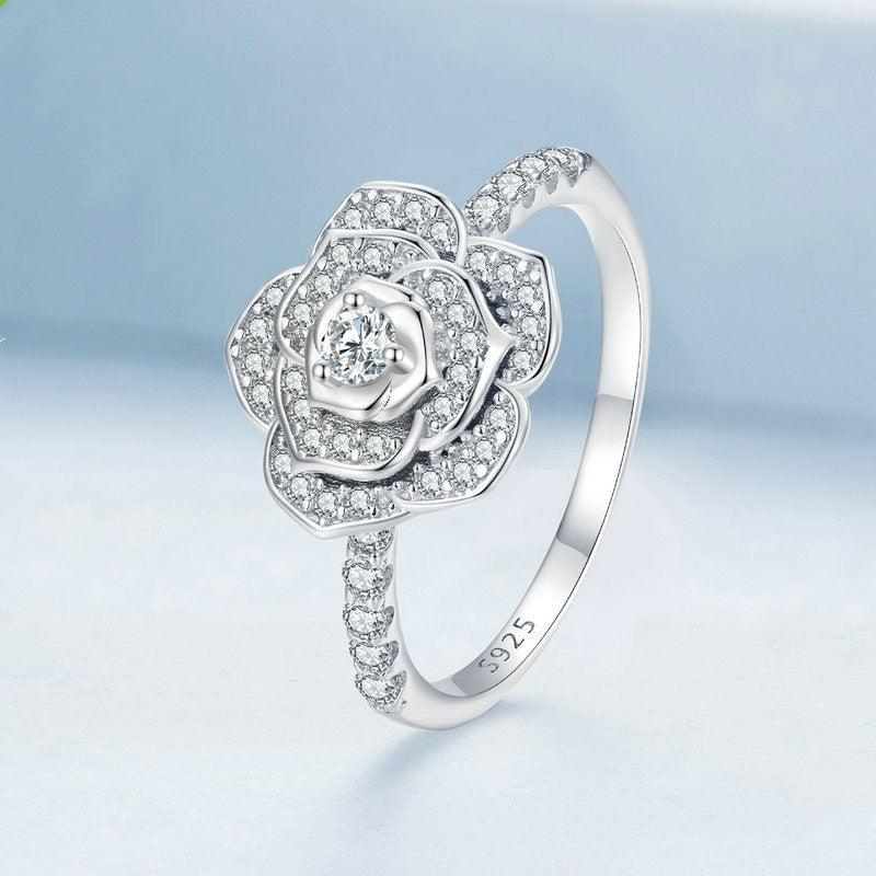 Eingelegter Zirkon Rose Ehering Fortschrittlicher Luxusstil Armband