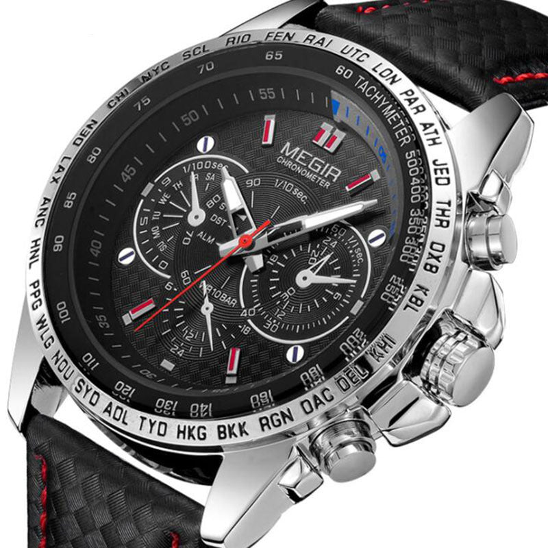 Wholesale Original   1010 Leather Strap 3ATM Waterproof Quartz Luxury Business Mens Watches
