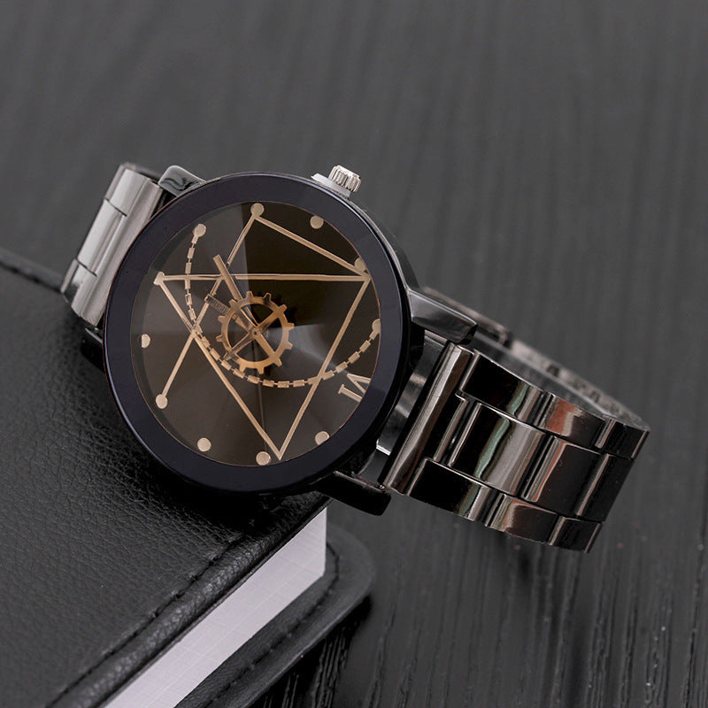 Fashion Gear Kompass Plattenspieler Stahl Uhr Herren Und Damen Paar Uhren