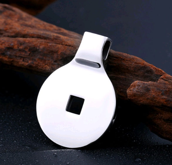 Persönlichkeit Ethno-Stil Schmuck Titan Stahl Qiankang Klatsch-Anhänger Herren- und Damen-Schmuck