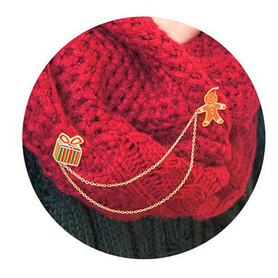 Krawattennadel Weihnachtsgeschenk Lebkuchenmann Brosche Anhänger