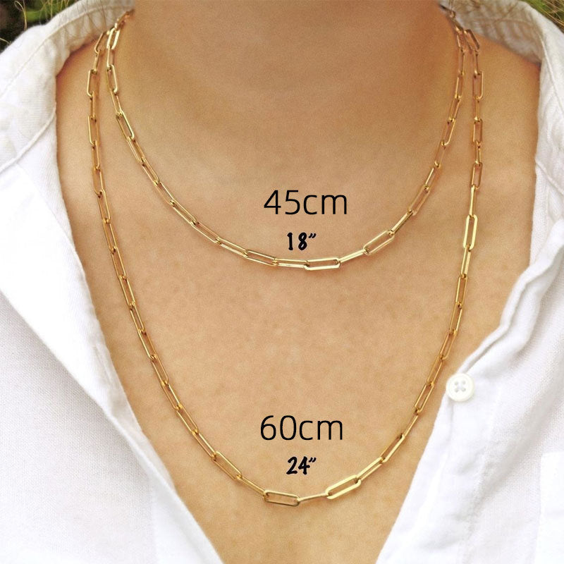 Clip Dicke Kette Halskette Unisex Halskette Schlüsselbeinkette
