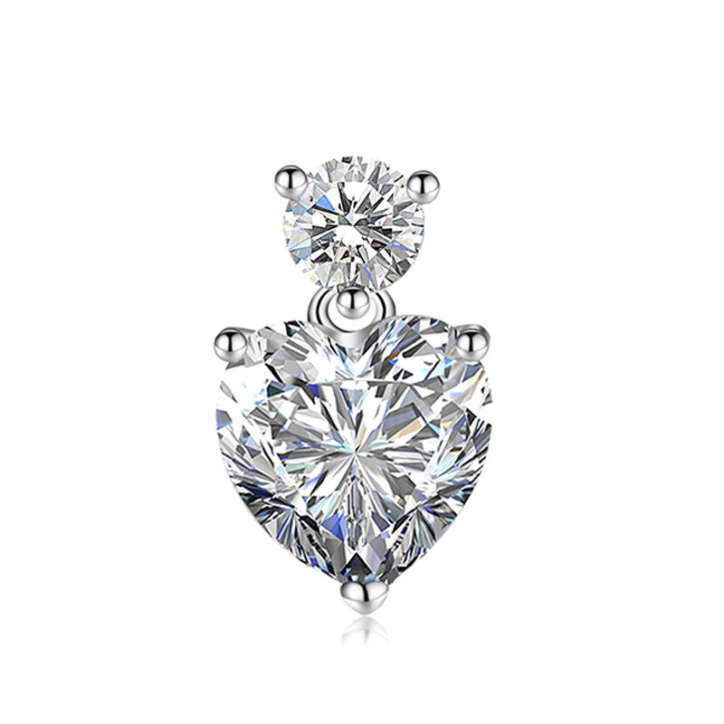 Mosan Diamant Herz Gelber Diamant Diamant Halskette Anhänger