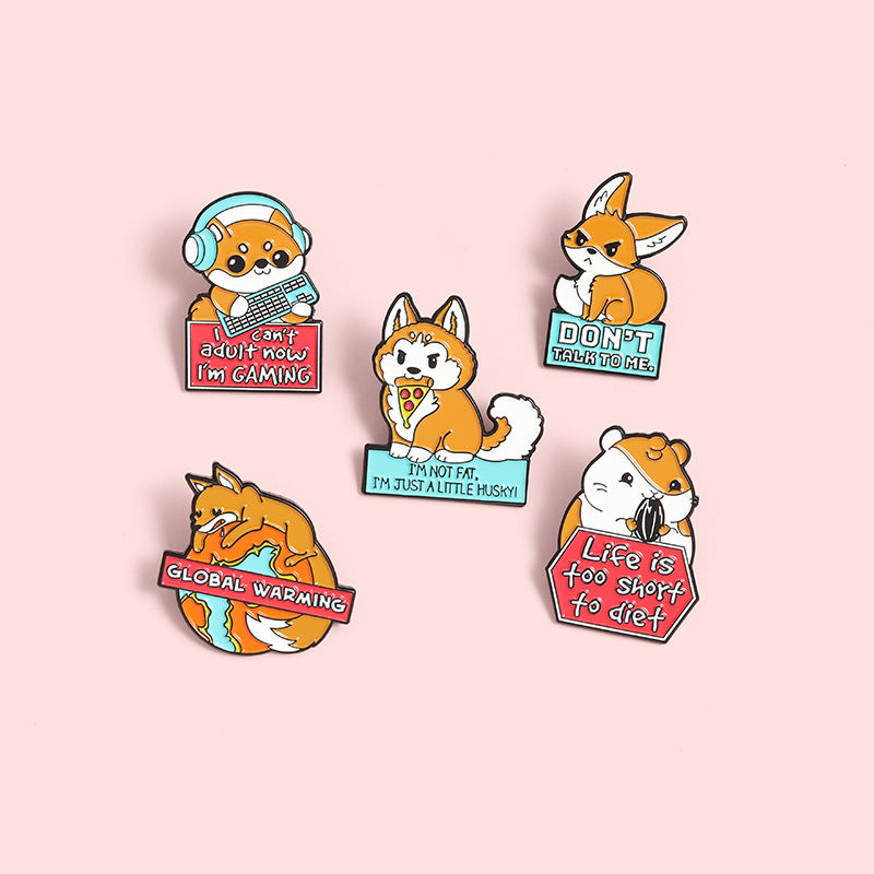 Broche de joyería de la serie de animales lindos creativos de dibujos animados