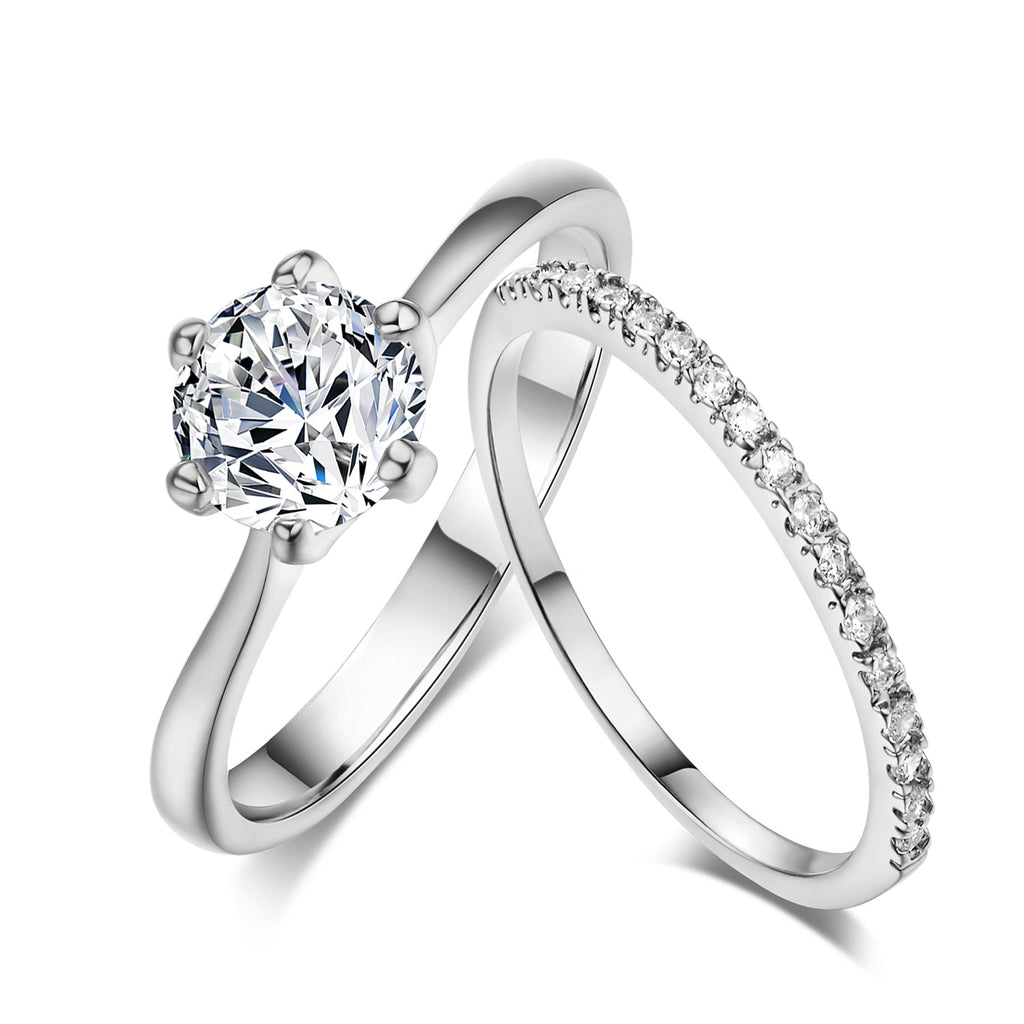 Vergoldeter Zirkon-Mikro-Ring mit sechs Krappen