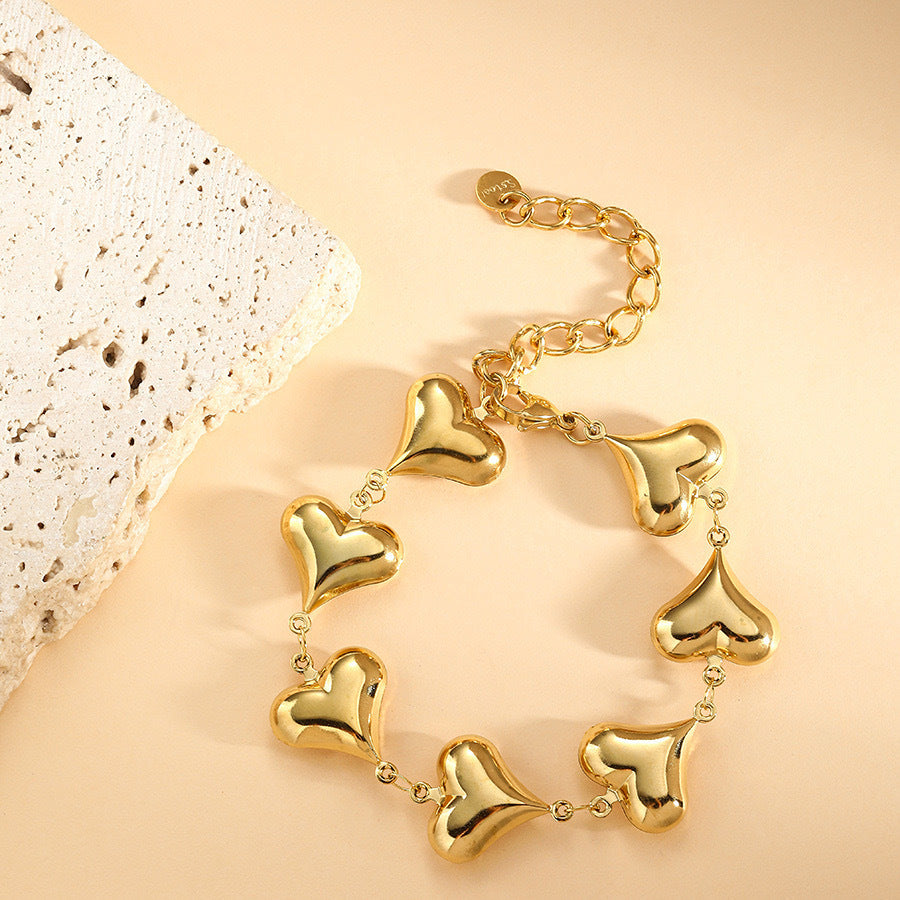 Pulsera de Corazón de Acero Inoxidable