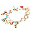 Trendige Weihnachtsarmbänder Kette Elch Schneemann Schneeflocken Armband für Tochter Glocken Socken Weihnachtsmann Armbänder Weihnachtsgeschenke