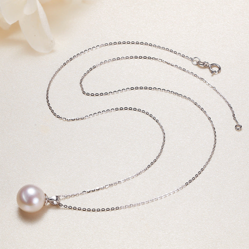 S925 Silber Süßwasserperlenkette
