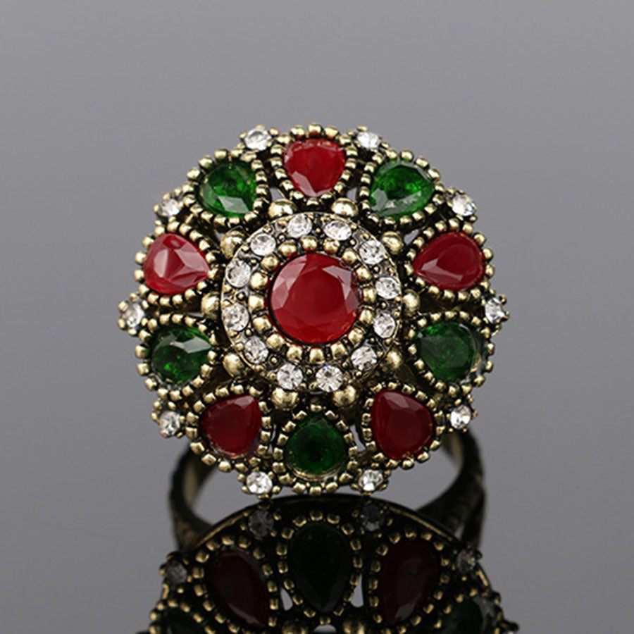 Antikes Hochzeits-Schmuckset Halskette Ring Ohrringe