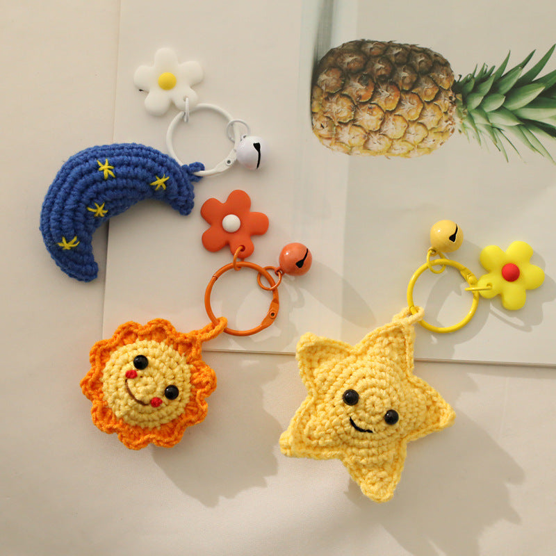 Collar con colgante de girasol tejido a mano, lindo