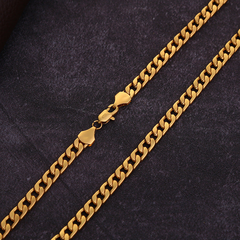 Yunjin NK Halskette NK Kette vergoldet 18K Gold Halskette Herren