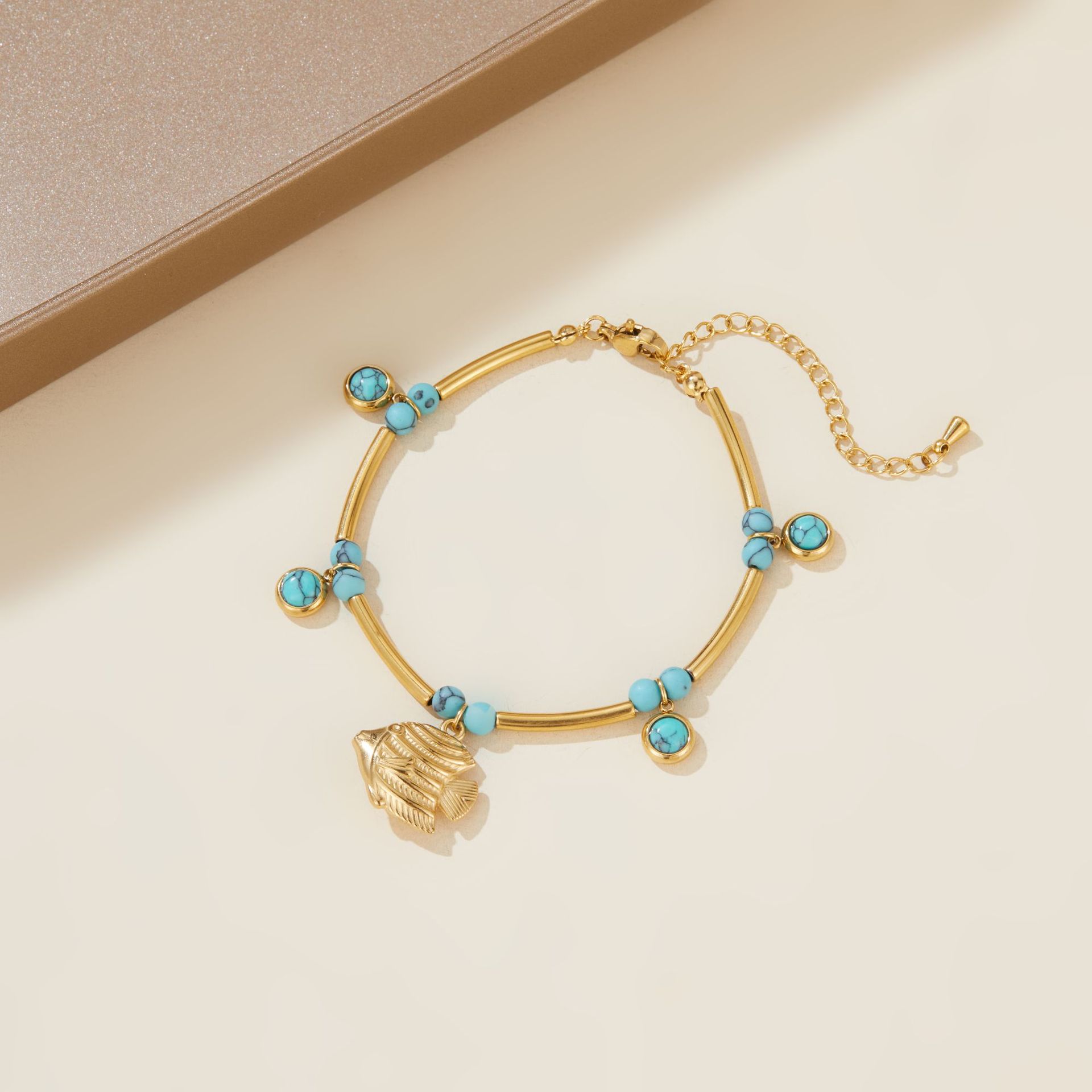 Fashion Ocean Tropical Turquoise Stainless Steel Bracelet