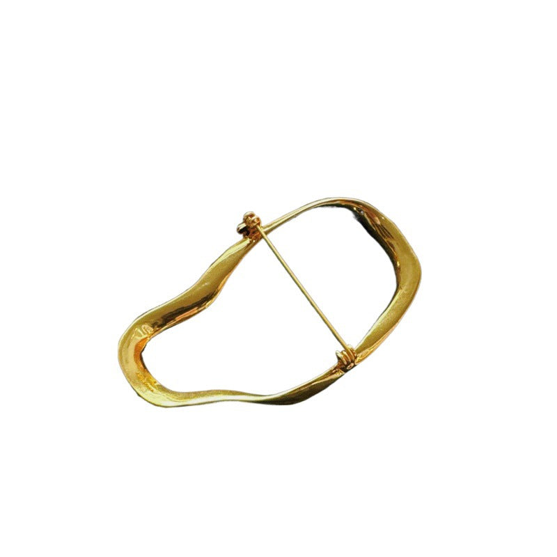 Moda de lujo asequible Broche irregular de alta calidad Oro estilo retro británico