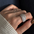 Minimalistischer Wickelring mit mehreren Lagen für Damen