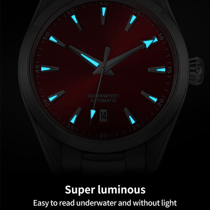 Reloj mecánico automático de acero inoxidable para hombre
